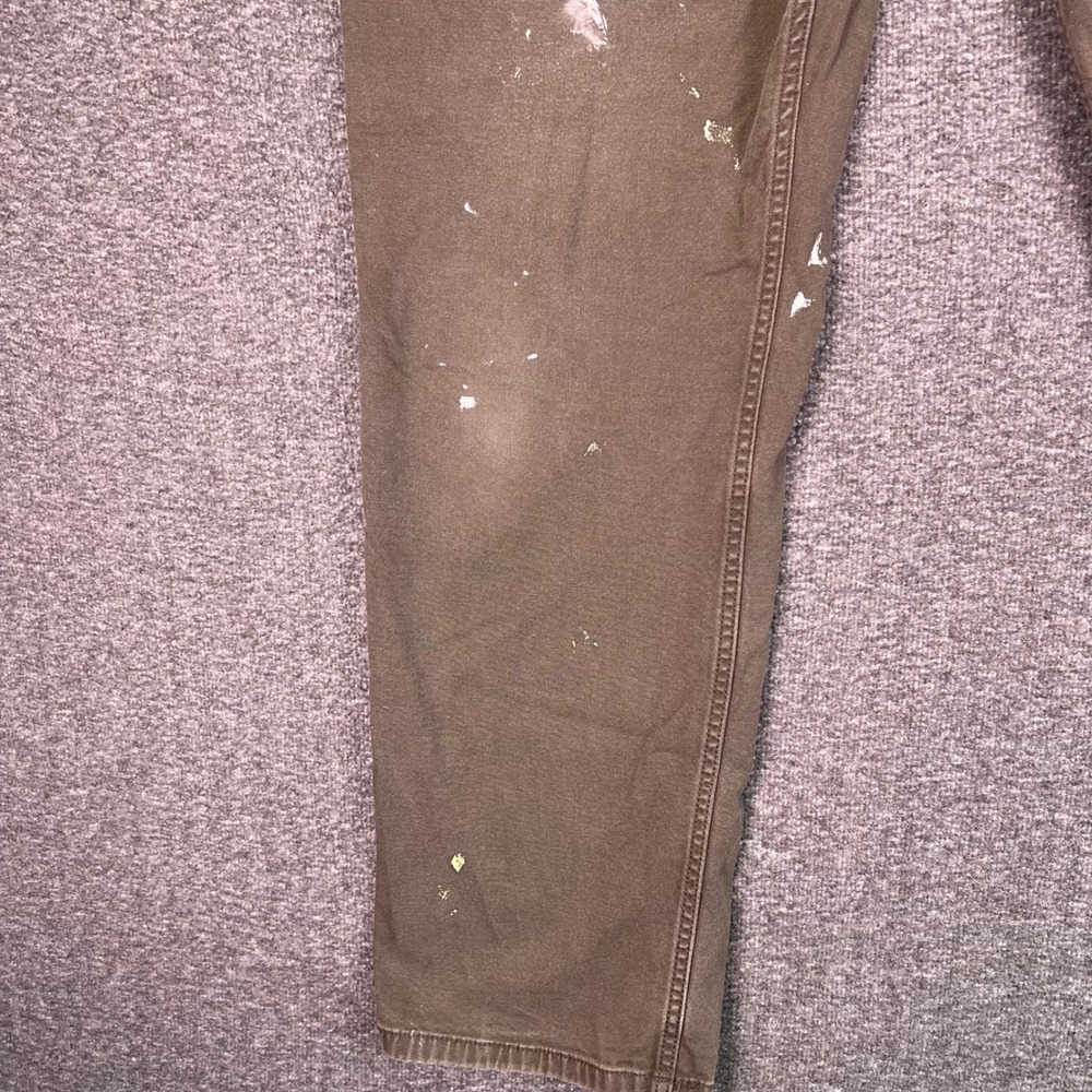 Carhartt Pants Mens 35x34 Brown Rugged Flex Relaxed Workwear Canvas Utility Work - Picture 10 of 16